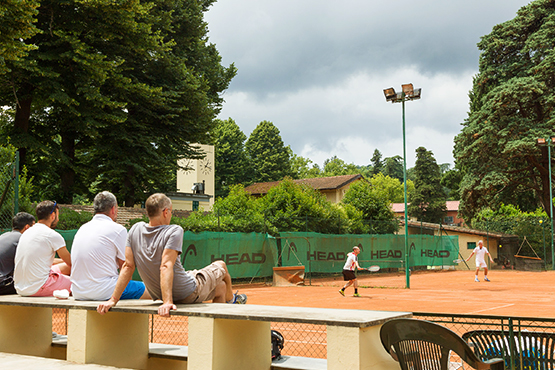 The tennis courts of Rapallo Golf and Tennis Club
