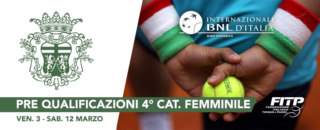 PRE QUALIFICAZIONI 4° CAT. FEMMINILE BNL