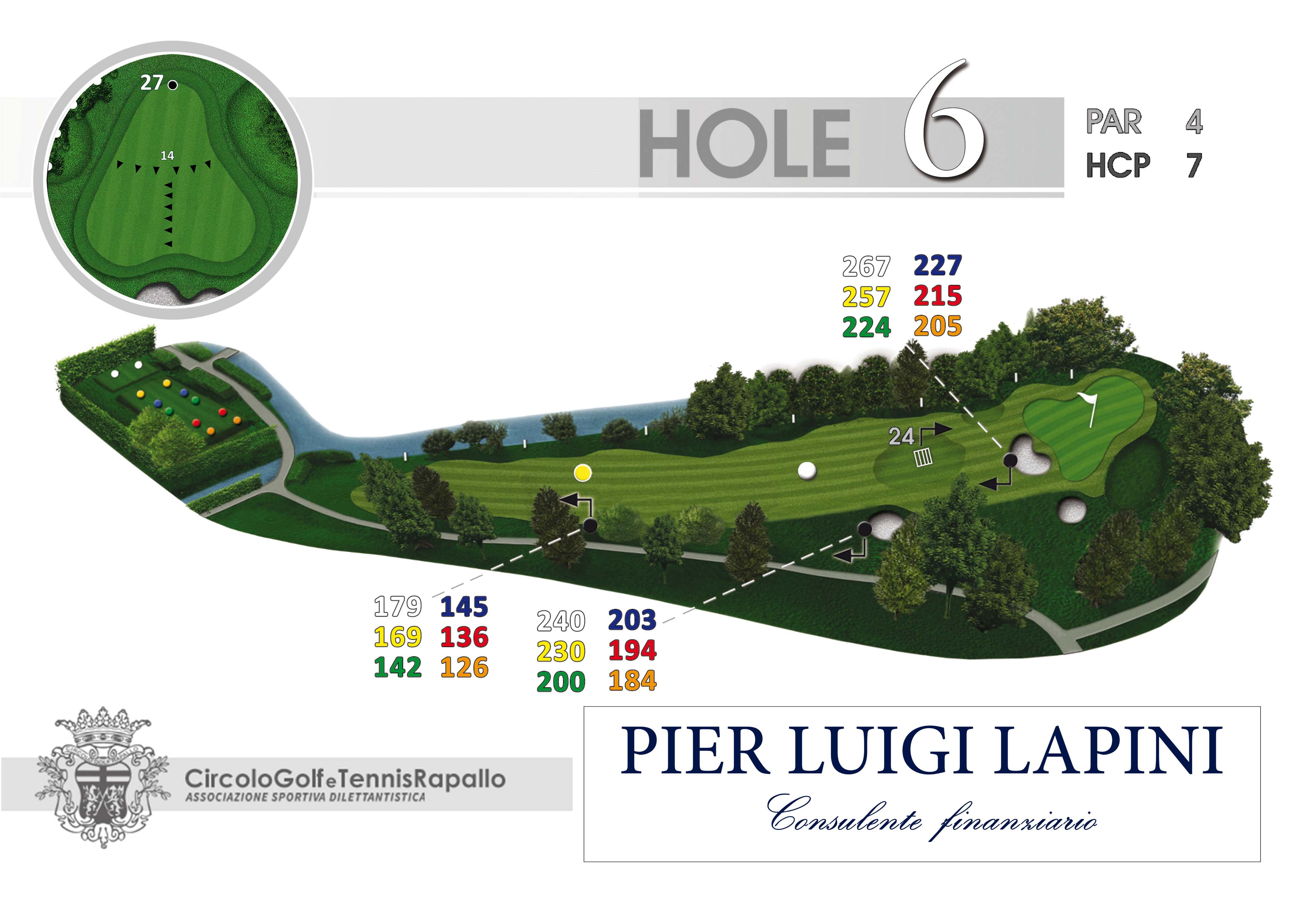 Circolo Golf e Tennis Rapallo - Hole 6