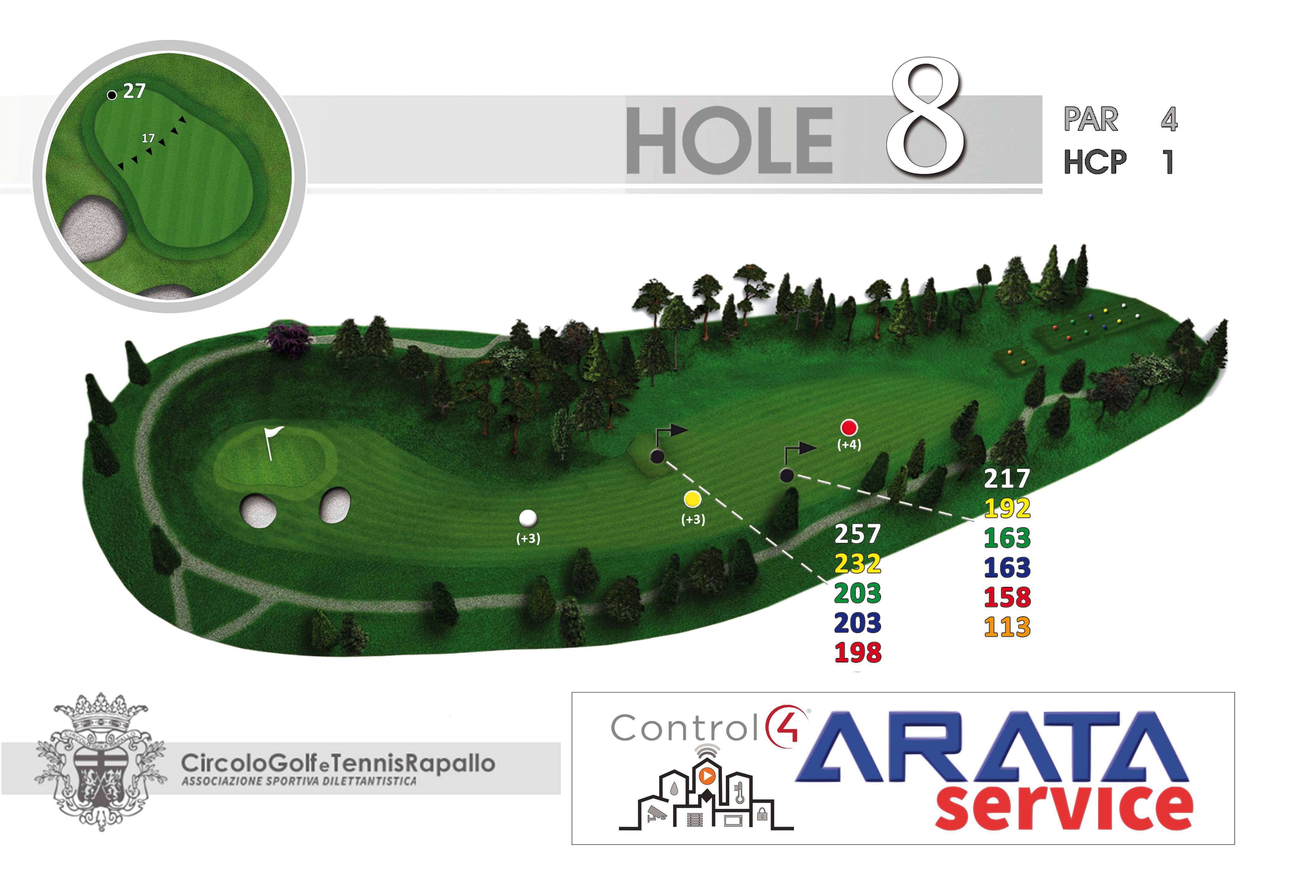 Circolo Golf e Tennis Rapallo - Hole 8